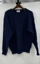 Arrow Sport Acrylic Pullover Sweater Men's Large Blue Vintage