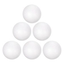 6Pcs 3" White Foam Balls Polystyrene Solid for Art and Decorations