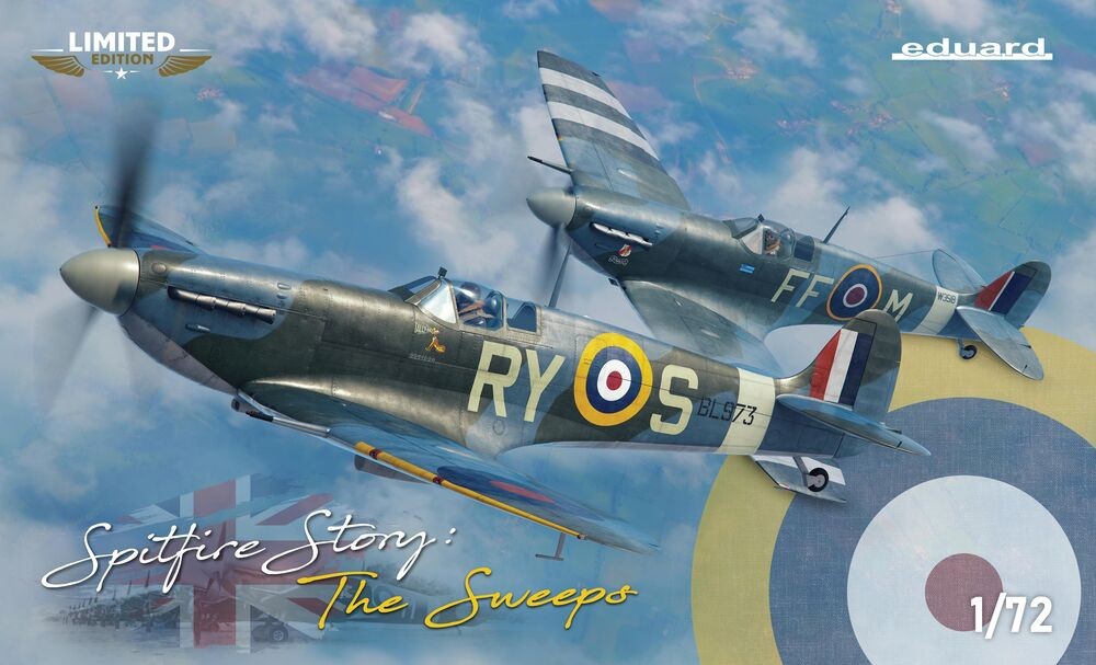 Eduard Plastic Kits 2154 - 1:72 Spitfire Story: The Sweeps Dual Combo - New