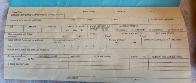  United Airlines Stewardess Archive – Diploma, Manual, Evaluations, & Letters.  - Image 3 of 4