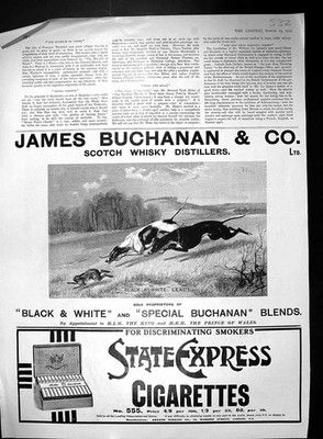 Alter 1904 Buchanan Scotch Whisky Express Zigaretten Theater Irving Win 20.