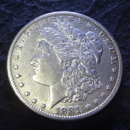 1881-CC Morgan Silver Dollar - Choice XF+ details key from the Carson City mint
