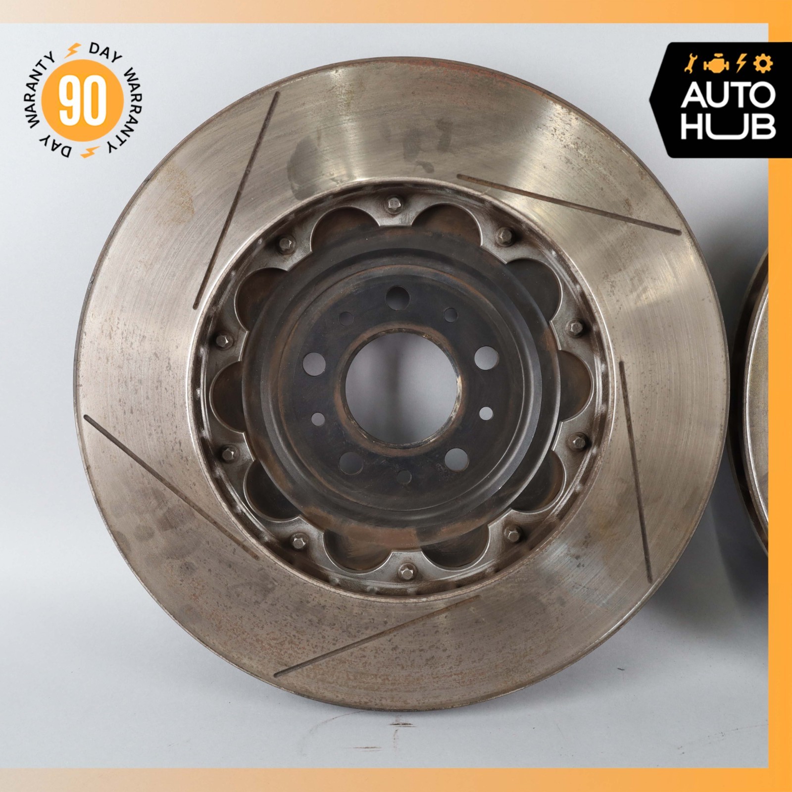 12-16 Aston Martin V8 Vantage Front Side Brake Rotor Set BG331125AA OEM 26k