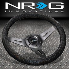 Nrg 310mm Black Metallic Flakes Wood Grain Grip Steering Wheel Whorn Button Nrg 310mm Black Metallic Flakes Wood Grain Grip Steering Wheel Whorn Button