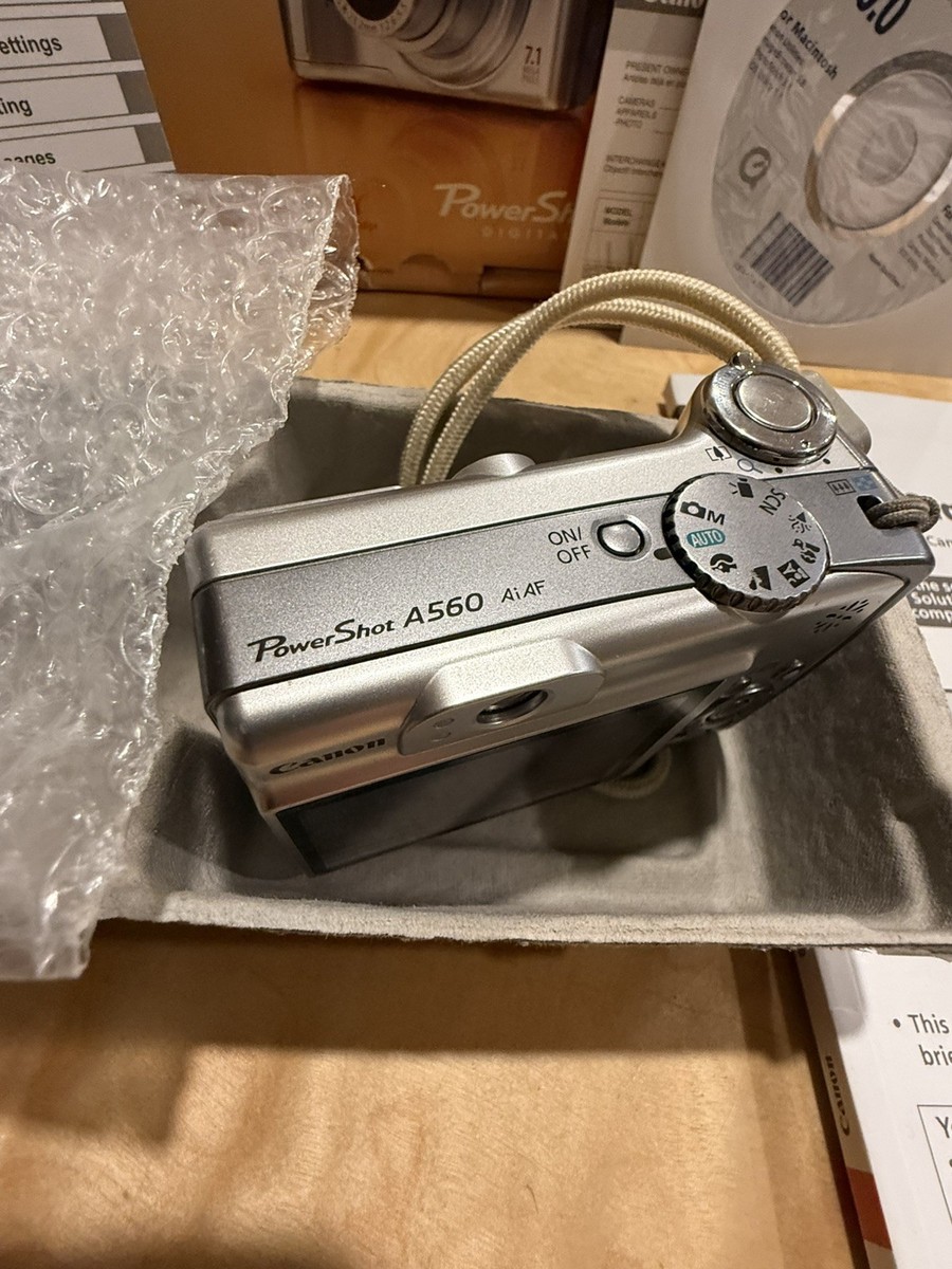 Canon PowerShot A560 7.1MP Digital Camera - Silver for sale online