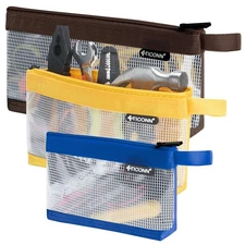 TICONN Tool Pouch, 1680D Oxford Small Tool Bag, Tool Pouches with Zipper, Cle...