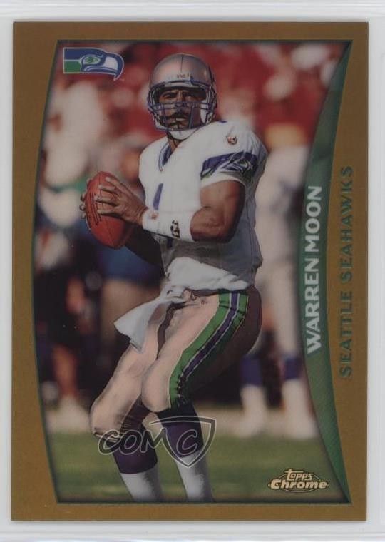 1998 Topps Chrome Refractor Warren Moon #56 HOF 3t8