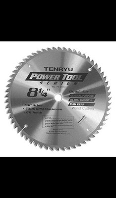 Tenryu PT-21060 8'' Carbide Tipped Saw Blade 60 Tooth ATAF Grind