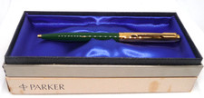 Parker Vintage French Custom 75 Retractable  Ball Pen-Green barrel-gold cap--new