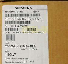 1X NEW SIEMENS Frequency converter 6SE6420-2UC21-1BA1 6SE6 420-2UC21-1BA1