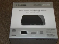 NEW Belkin Network USB 5 Port Network Hub Device Sharing F5L009