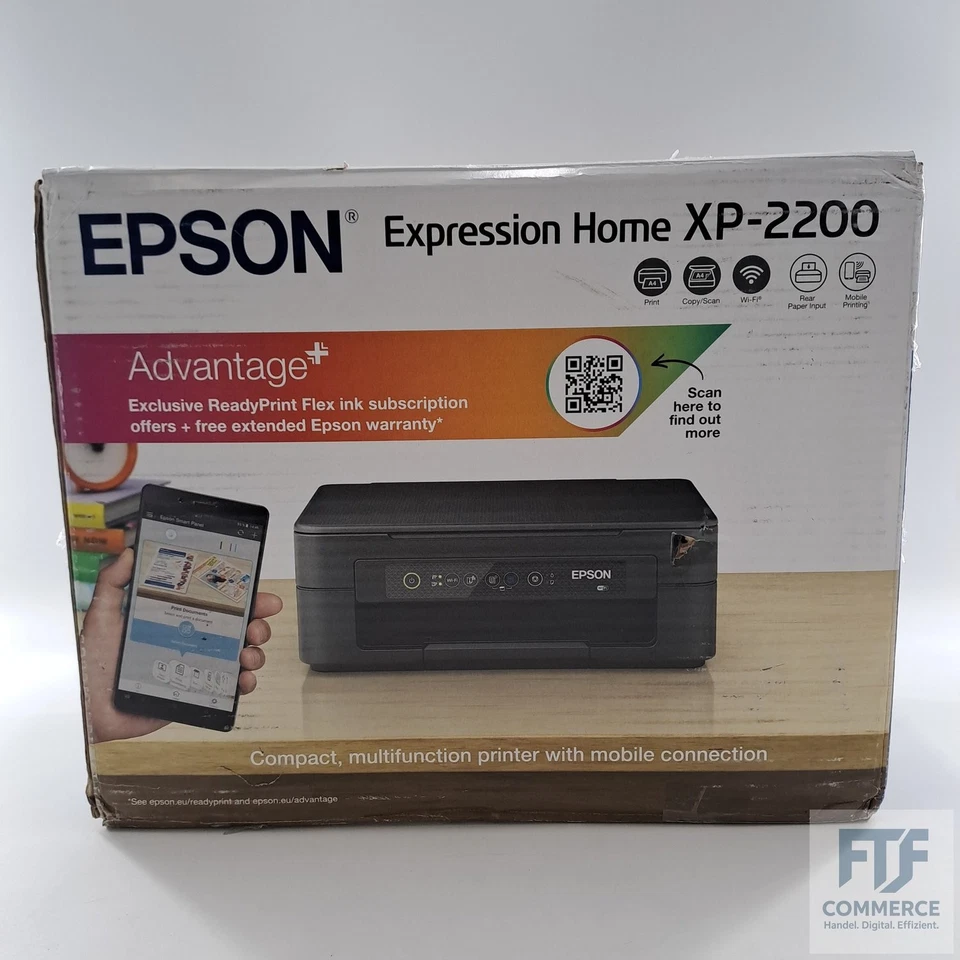 Epson Expression Home XP-2200 3-in-1 Tinten-Multifunktionsgerät Druck, Scan, Kop - Bild 2 von 4