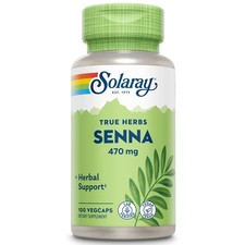 Solaray Senna Leaf Capsules for Men & Women, 100 Count (Pack of 1), No Color