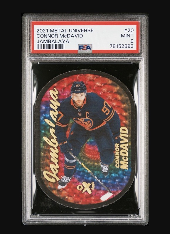 2021 UPPER DECK SKYBOX METAL UNIVERSE #20 CONNOR MCDAVID JAMBALAYA PSA 9 MINT