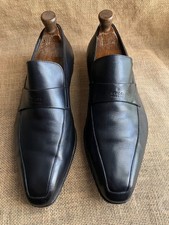 Gucci Mens Black Leather Slip on Loafers Size US 10 || 43 E / 147526