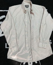 Kirkland Signature Men's Non-Iron Check Button-Down Shirt Beige M