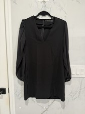Zara Woman Black Mini Dress V Neck Size Medium