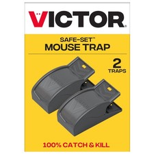 Victor M070B Easy and Safe-Set Power Kill Mouse Trap Quick Clean Gray 