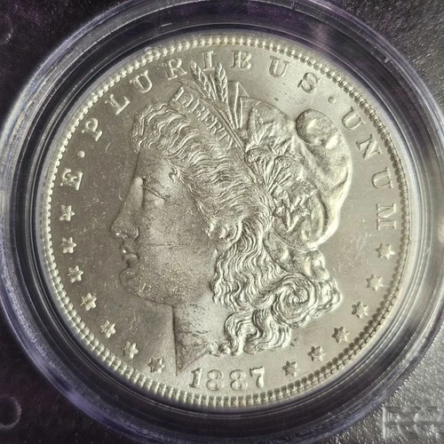 VIDEO 👀🔥BEAUTIFUL 🔥1887 Morgan Silver Dollar PCGS MS63 2372