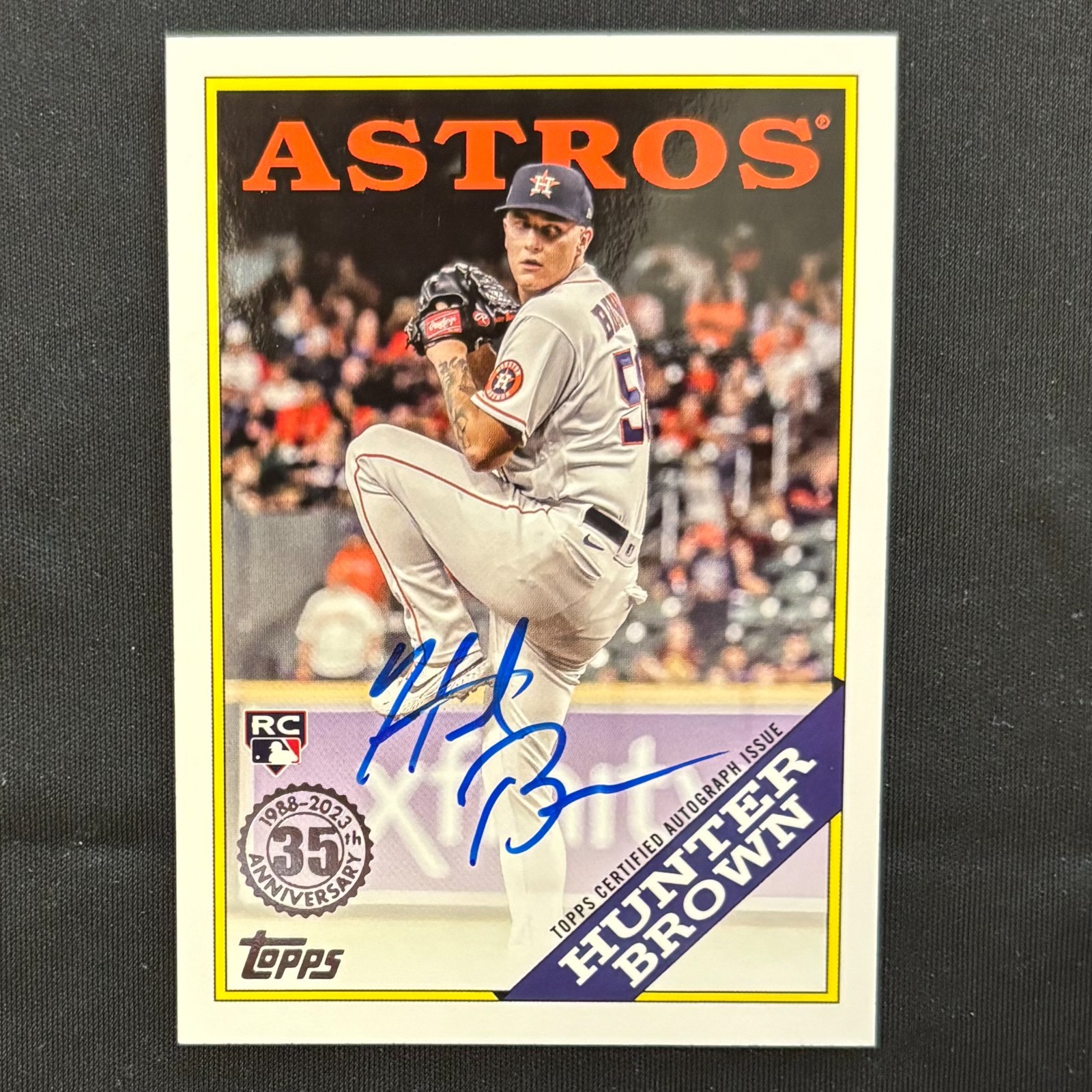 Hunter Brown 2023 Topps 35th Anniversary #88BA-HB Rookie Auto RC Houston Astros
