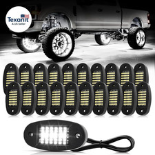 20 Pods White Rock Lights 6000K Pure White 36 Leds SMD Chips Super Bright Neon U