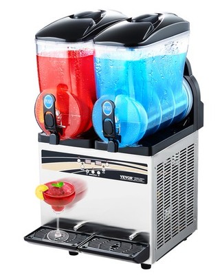 VEVOR Kommerzielle Slushy-Maschine 15Lx2 Margarita Smoothie Frozen Drink Maker