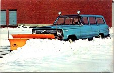 Meyer Snow Plows For The Jeep Wrangler Advertising Chrome Postcard Meyer Snow Plows For The Jeep Wrangler Advertising Chrome Postcard