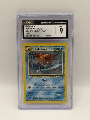 Pokemon Kabutops Neo Discovery Holo Rare #6 CGC 9 Mint