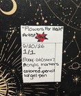 ACEO OOAK #1/1 on paper Mixed Media Hibiscus Flower Contemporary signed Ghx7  — photo 2