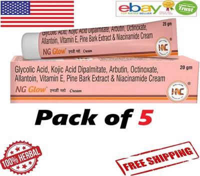 5 x Heal n Cure NG Glow Cream 20gm For Melasma, Pigmentation & Acne Scar