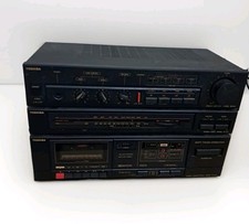 Impianto Stereo Vintage Toshiba Anni '80 Amplificatore + Tuner +Deck Funzionante