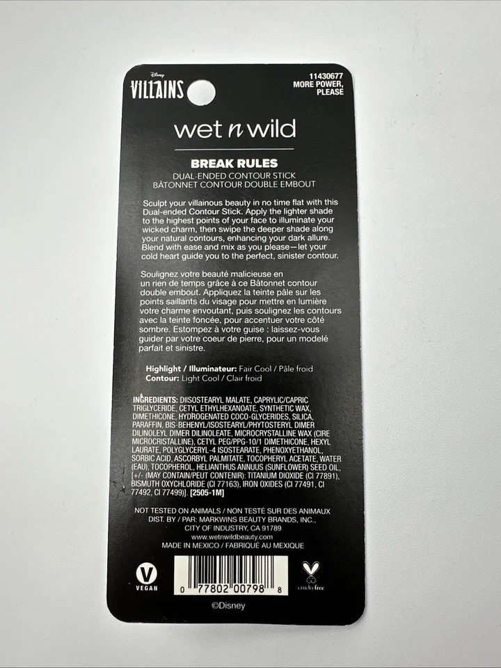 Wet N Wild Disney Villains Break Rules Barra de contorno de doble extremo Más potencia Ple... Foto 2 de 2