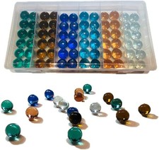 72 PCS Marbles for Kids, 6 Colors Glass Bulk Marble Games Marble...