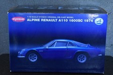 Kyosho 1/18 Renault Alpine A110 Diecast Model Car Full Detail Blue Boxed Retro