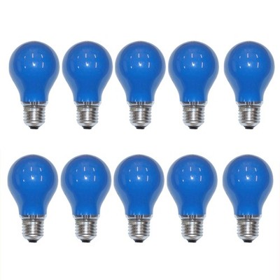 10 x Glühbirne 25W E27 Blau Glühlampe 25 Watt Glühbirnen Glühlampen Party Deco