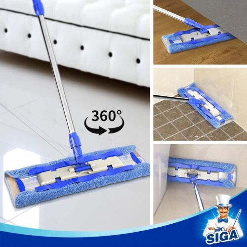 MR.SIGA Professional Microfiber Mop,Stainless Steel Handle -Pad Size: 42Cm X23Cm - Picture 5 of 7