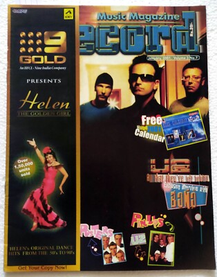 Record Jan 2001 U2 Mark Knoplfer Shail Oswal Komila Jagtiani Backstreet Boys