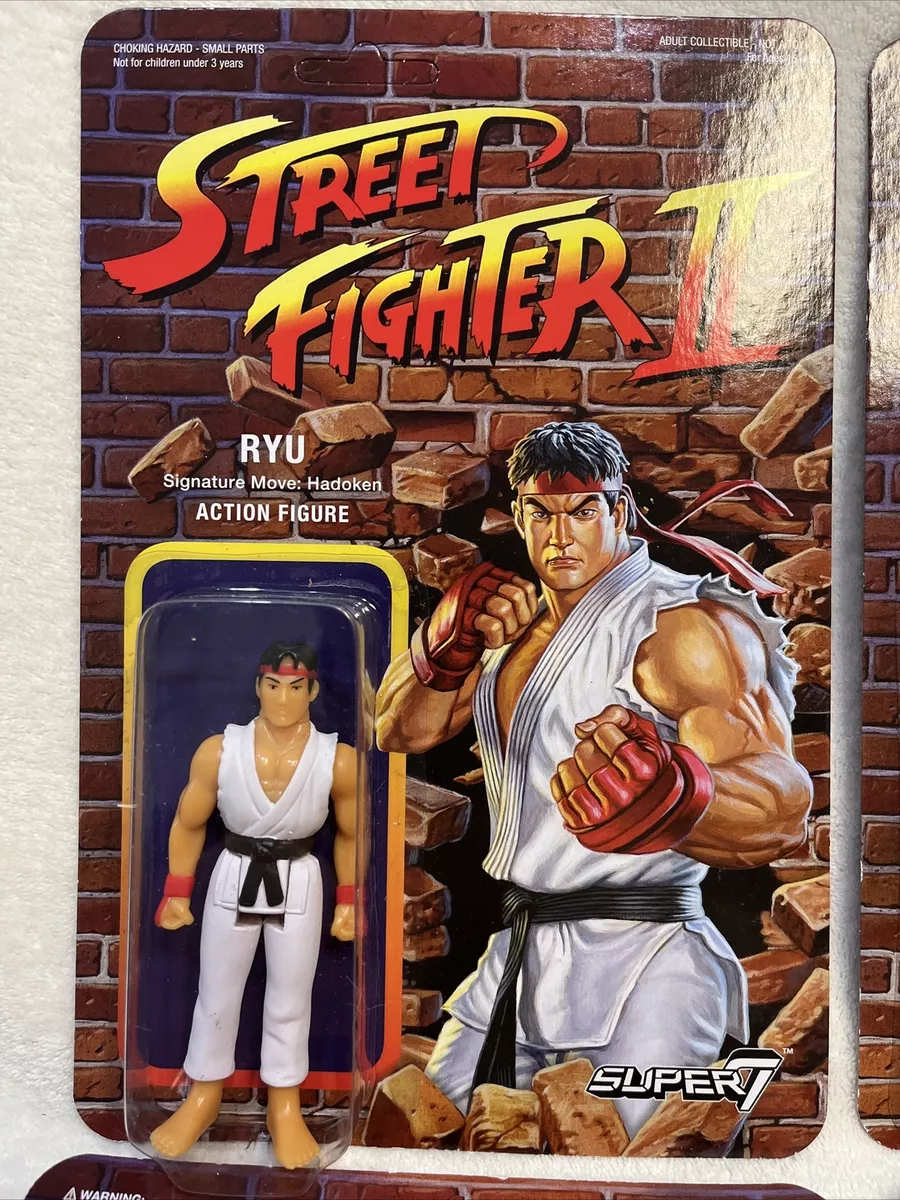 Super7 Reaction Street Fighter 2 MIB Lot - Ryu, Chun-li, Blanka