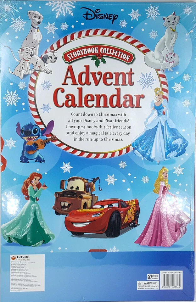 Disney Storybook Countdown ADVENT CALENDAR 21 x 14" w/ 24 Hardcover Books NEW - Image 4 of 4