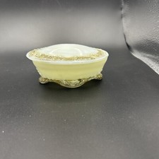 Vintage Antique Milk Glass Vanity Dish