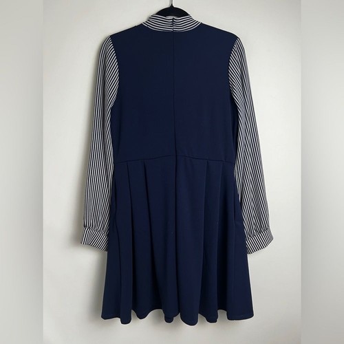 Modcloth Smack Parlour Navy Blue 1950's Inspired Retro Fit & Flare Dress Sz XL - Picture 7 of 12