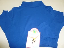 Crop Top Gym Lightweight Long Sleeve JB Bloomers # 2930 Royal Blue XSM-LGE