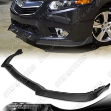 For 11-14 Acura TSX Unpainted Black Front Bumper Lip Body Kit Spoiler Splitter