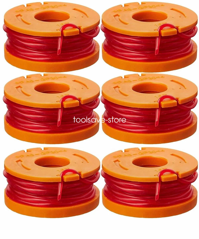 WORX Replacement Spool Line WA0010 6 Pack for all Worx Trimmer WG162 WG176 WG166 - Image 3 of 4