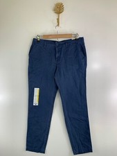 NWT WOOLRICH Size 8 Sunday Chino Pant Solid Blue Ankle Pants 017500 