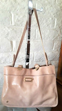 Tre Vero - Warm Blush Pink Genuine Snakeskin Leather Convertible Tote- Sz L