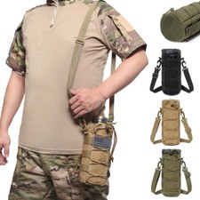 Tactical Molle Water Bottle Bag Pouch Kettle Carrier Outdoor Hiking Hunting Bag