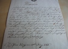 Baptism certificate Babitz / Babice (Moravia) 1843, birth Anton Bilek (* 1819 in Cidlin)