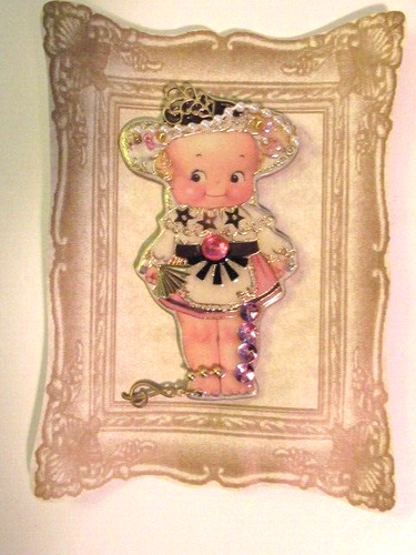 LOT/5 Handcrafted Creations By Frances KEWPIE brooch Pin backs ornaments-VTG-NEW - Picture 6 of 11