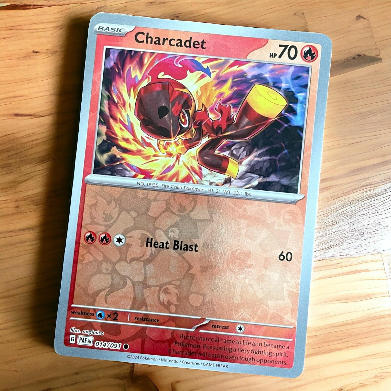 Charcadet 014/091 Reverse Holo Near Mint Pokemon TCG Paldean Fates